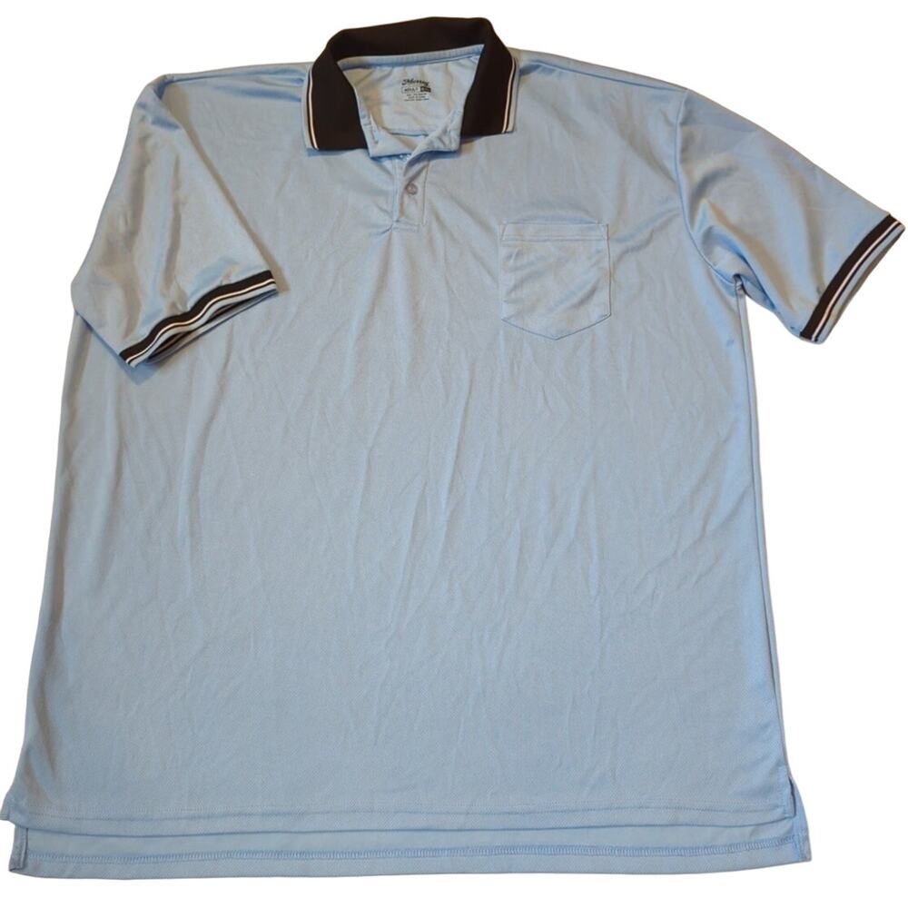 Murray Sporting Goods Men's Size XXL Light blue Performance Polo with black trim